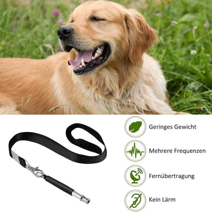 Sifflet À Ultrasons Pour Chien - Haute Fréquence - Silencieux - Fréquence Réglable - Convient À La Plupart Des Races - Noir