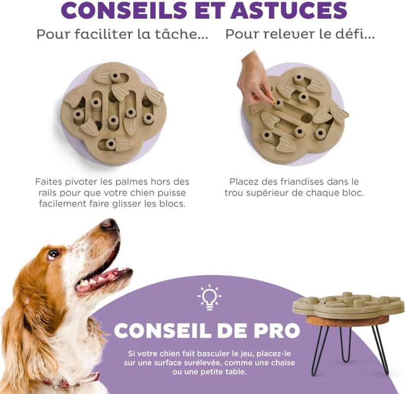 Nina Ottosson De Puzzle Pour Chien Dog Hide N' Slide - Interactif/À Friandises - Marron Clair