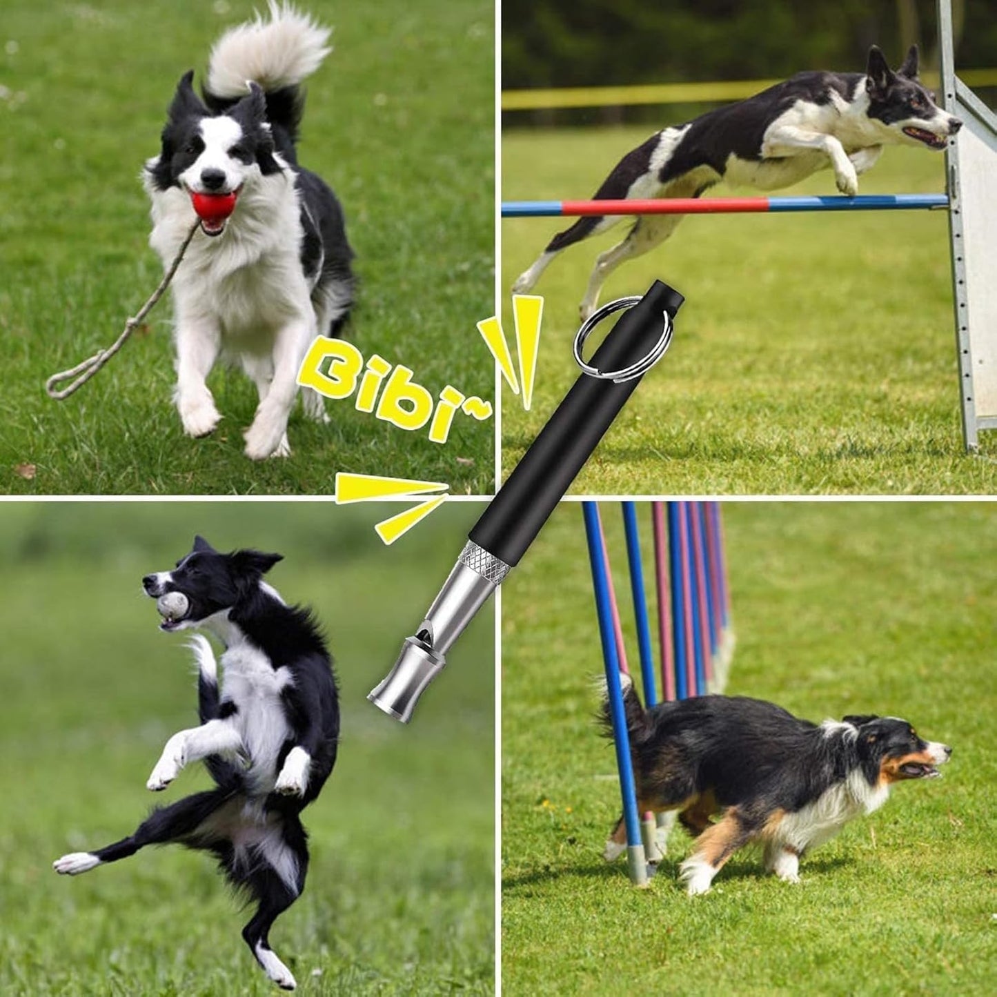 Sifflet À Ultrasons Pour Chien - Haute Fréquence - Silencieux - Fréquence Réglable - Convient À La Plupart Des Races - Noir