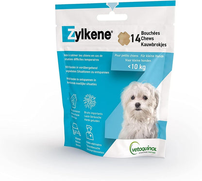 Vetoquinol Zylkene Chews 75 Mg | Lot De 2 Paquets De 14 Boulettes | Complément Alimentaire Pour Chiens Et Chats | plus De Bien-Être Dans Des Situations Inhabituelles
