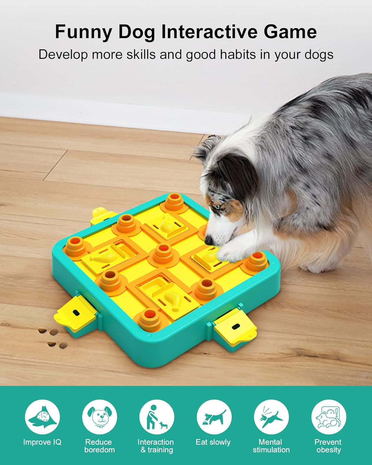 Jouet Chien Occupation, Jouet Interactif Chien Pour L'Entraînement Du QI, Stimulation Du Cerveau, Puzzle Pour Chien Pour Chiens De Petite, Moyenne Et Grande (Niveau 3 En 1)