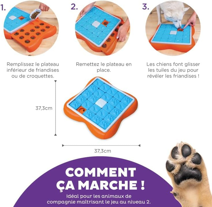 Nina Ottosson De Puzzle Challenge Slider Pour Chien - À Friandises/Interactif/Stimulant