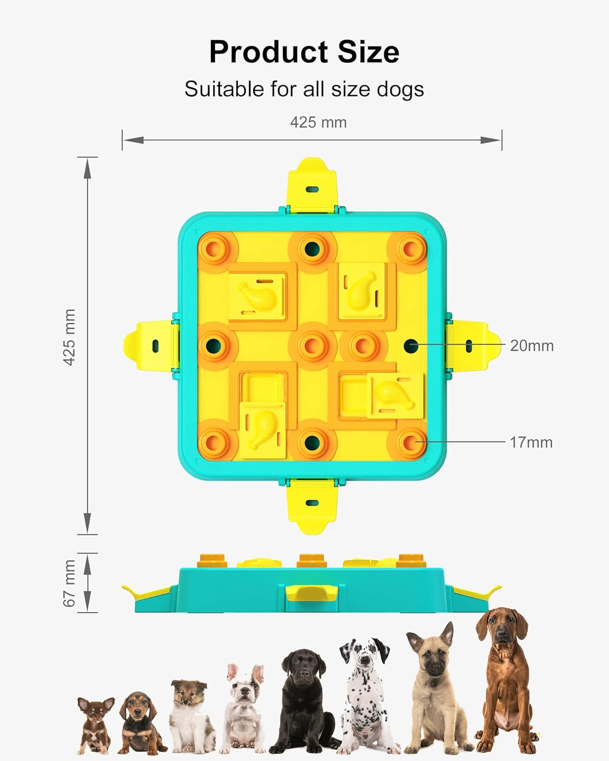 Jouet Chien Occupation, Jouet Interactif Chien Pour L'Entraînement Du QI, Stimulation Du Cerveau, Puzzle Pour Chien Pour Chiens De Petite, Moyenne Et Grande (Niveau 3 En 1)