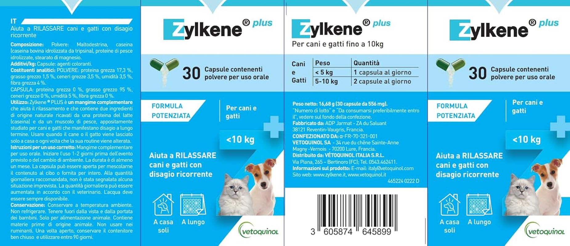 Zylkene plus Cani/Gatti 10 Kg 30 Capsule