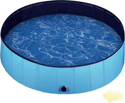 Fudajo Piscine Pour Chien – Ø 100 Cm, Hauteur 30 Cm – Pliable, En PVC – Piscinette Pataugeoire Baignoire Pliable Pour Animaux De Compagnie