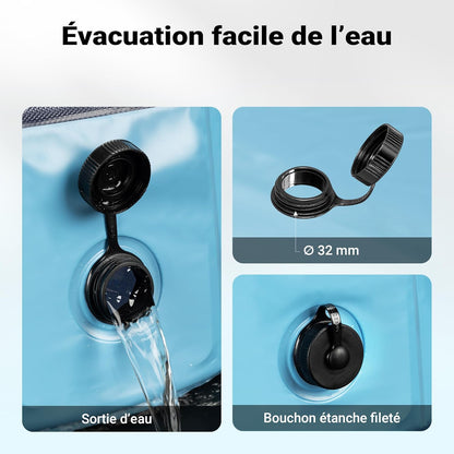 Fudajo Piscine Pour Chien – Ø 100 Cm, Hauteur 30 Cm – Pliable, En PVC – Piscinette Pataugeoire Baignoire Pliable Pour Animaux De Compagnie