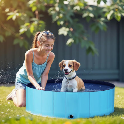 Fudajo Piscine Pour Chien – Ø 100 Cm, Hauteur 30 Cm – Pliable, En PVC – Piscinette Pataugeoire Baignoire Pliable Pour Animaux De Compagnie