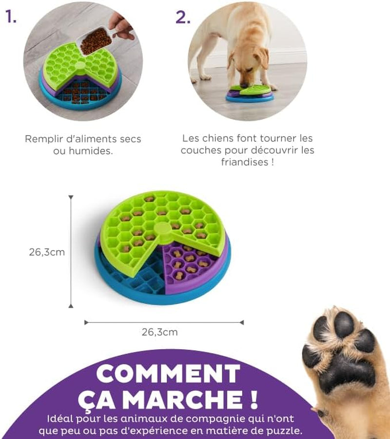 Nina Ottosson De Puzzle Interactif Et Gamelle Anti-Glouton Lickin' Layers Pour Chien
