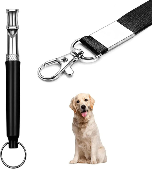 Sifflet À Ultrasons Pour Chien - Haute Fréquence - Silencieux - Fréquence Réglable - Convient À La Plupart Des Races - Noir